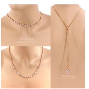 Rose gold bridal jewlery set